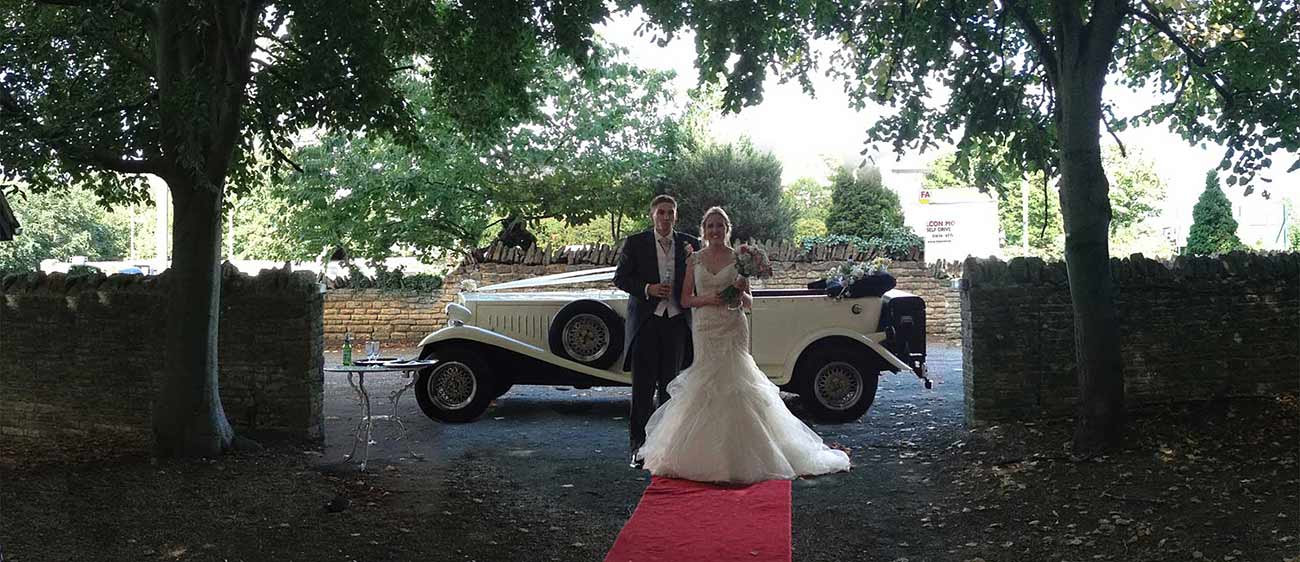 Elegant Event's wedding car, The Haycock, Wansford